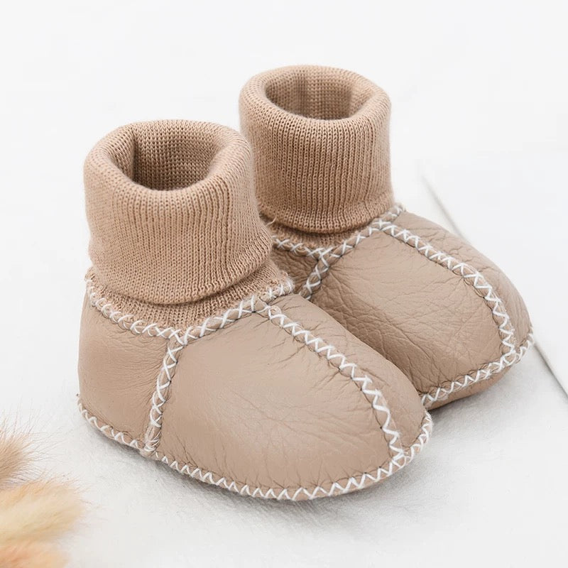 Soft Merino Lambskin Baby Booties | 100% Natural & Warm