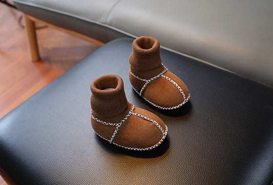 Merino Fur Baby Booties | Vegetable Tanned & Dyed