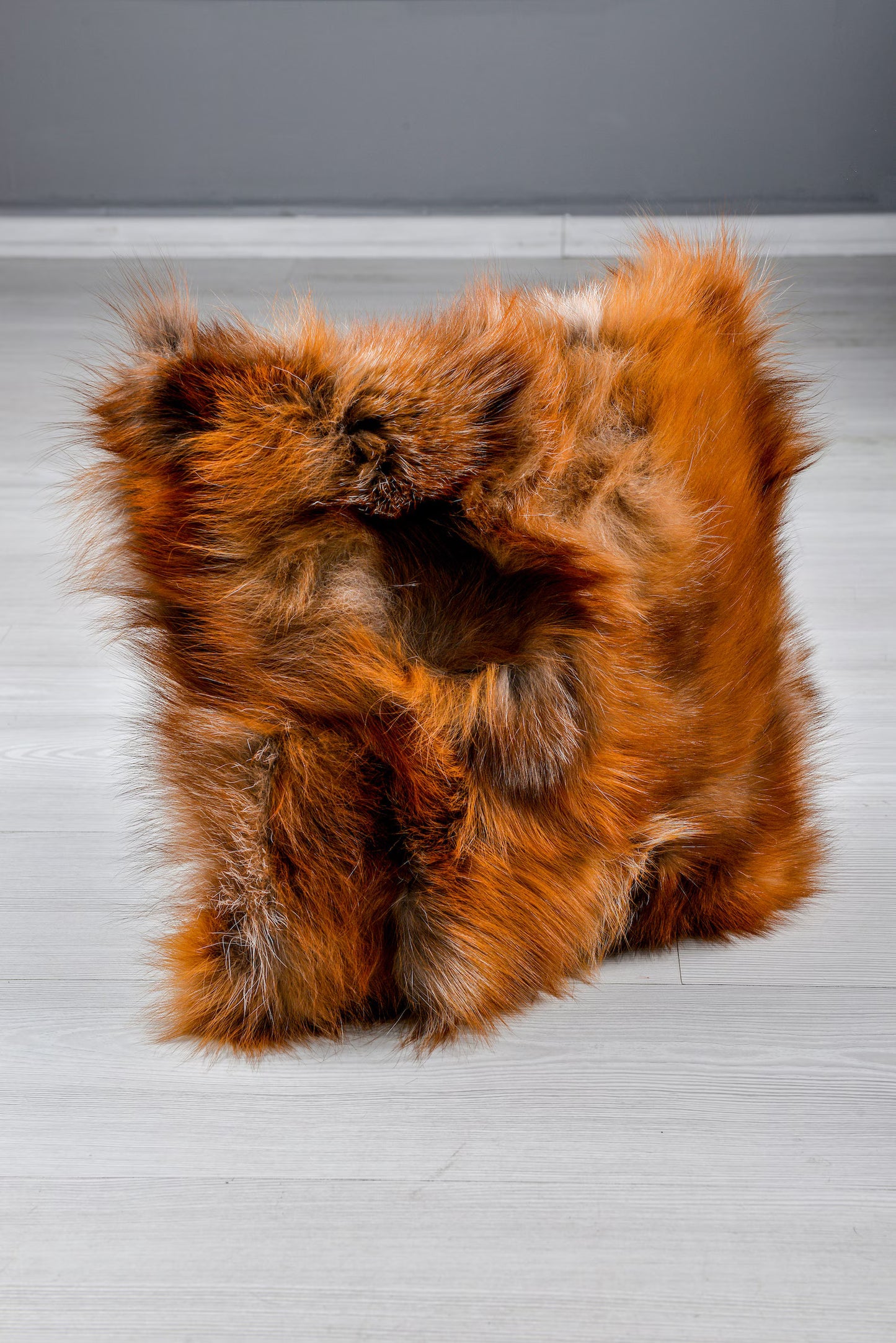 Luxury Genuine Red Fox Fur Pillow | Premium Home Decor