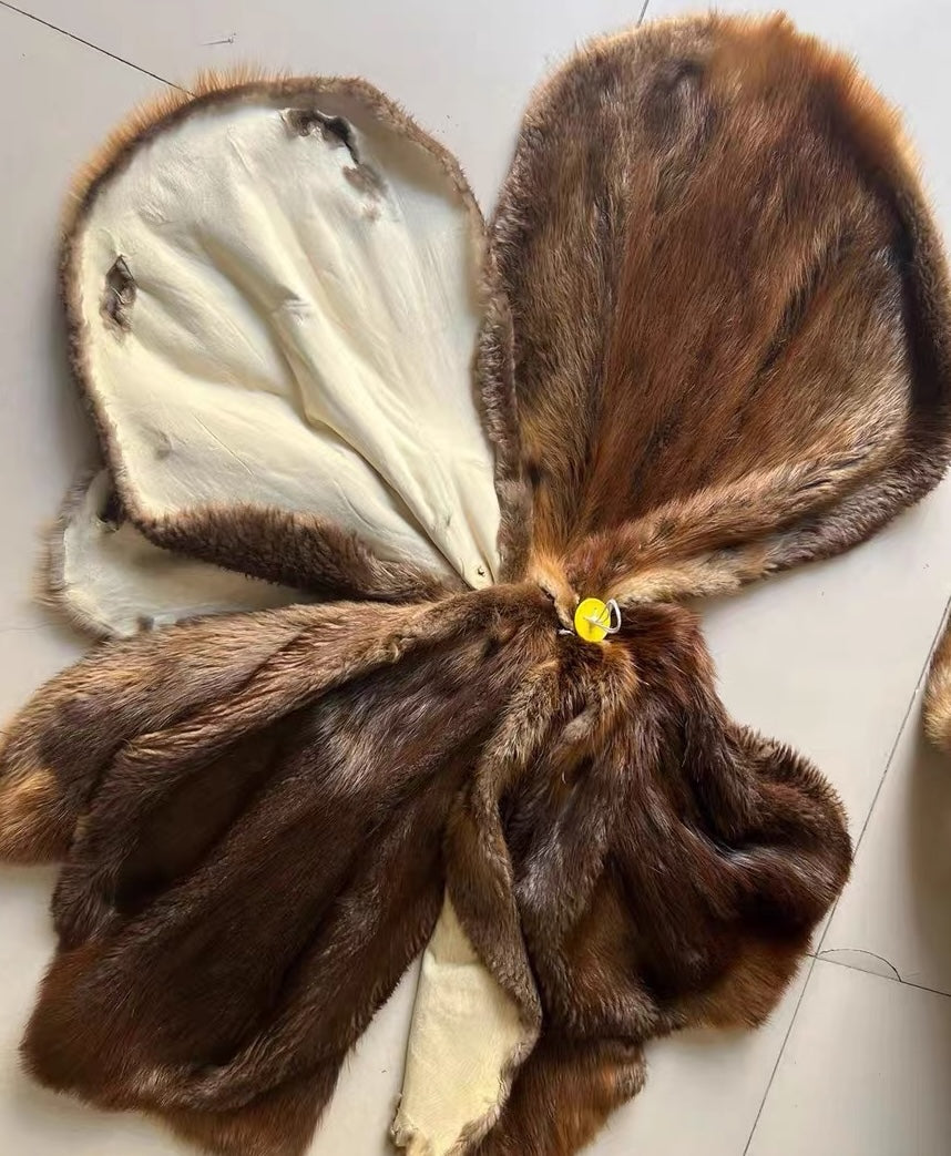 Genuine beaver fur pelt  - Turkish Leather Fur