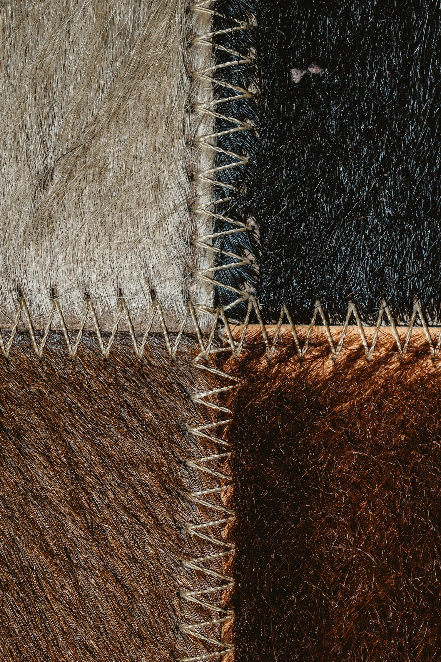 Natural hair-on cowhide rug leather hide - Turkish Leather Fur
