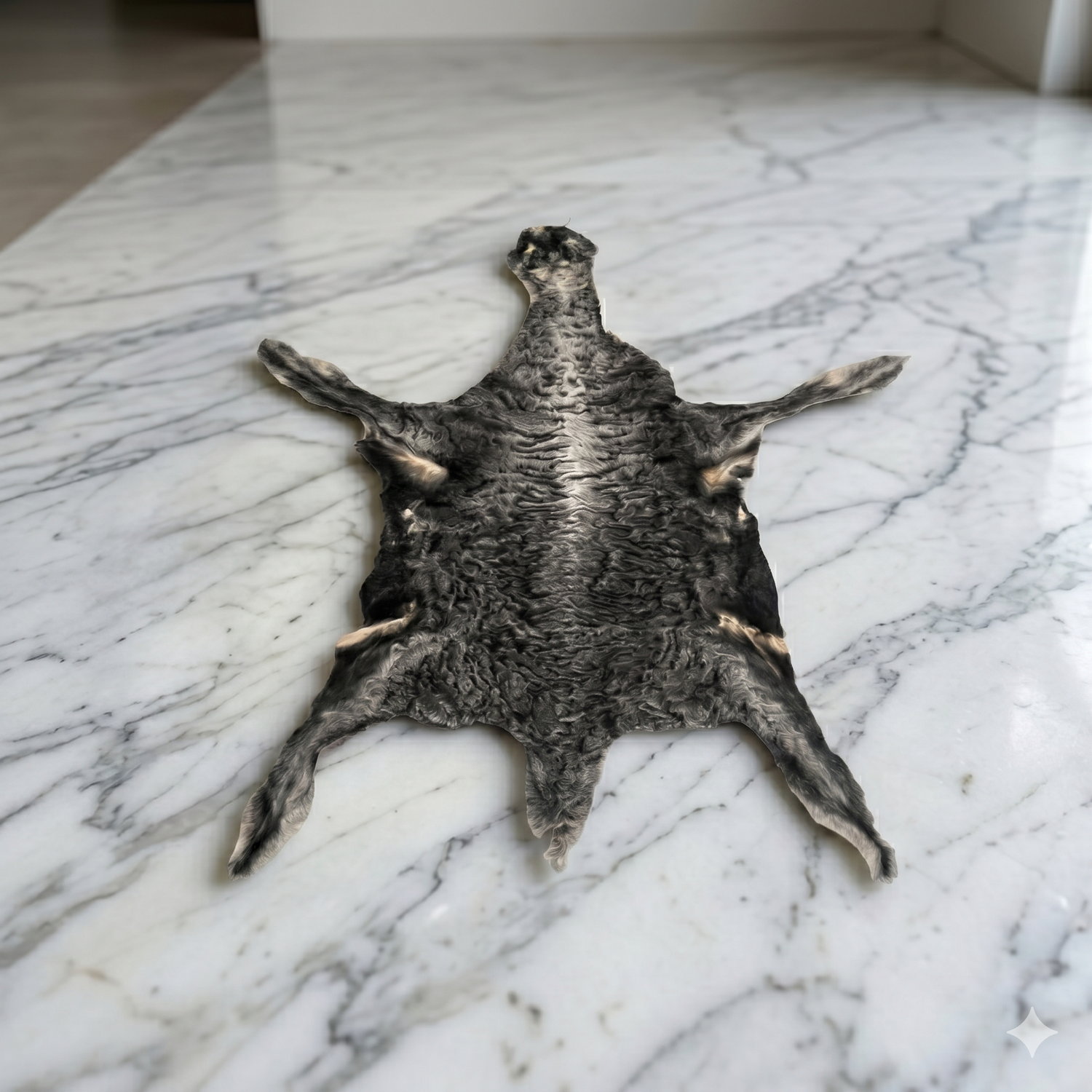 Genuine Karakul Astrakhan lamb fur pelt - Turkish Leather Fur