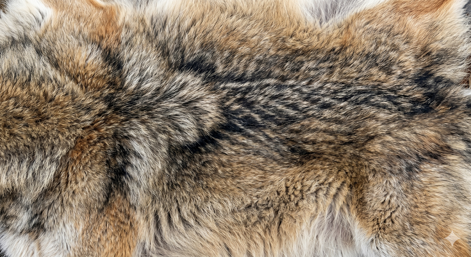 Genuine coyote fur pelt natural colors - Turkish Leather Fur