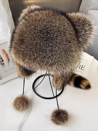 Real Raccoon Fur Hat Manufacturer | Handmade & Adjustable | Wholesale Türkiye