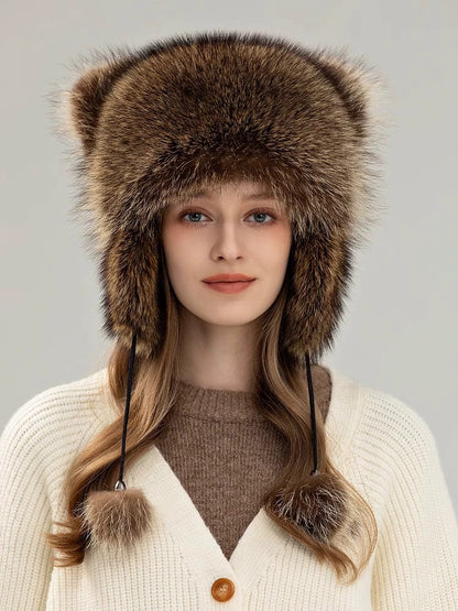 Real Raccoon Fur Hat Manufacturer | Handmade & Adjustable | Wholesale Türkiye