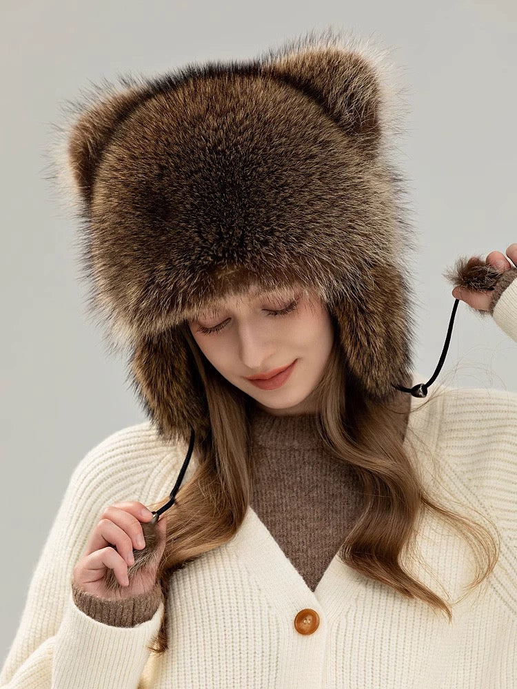Real Raccoon Fur Hat Manufacturer | Handmade & Adjustable | Wholesale Türkiye