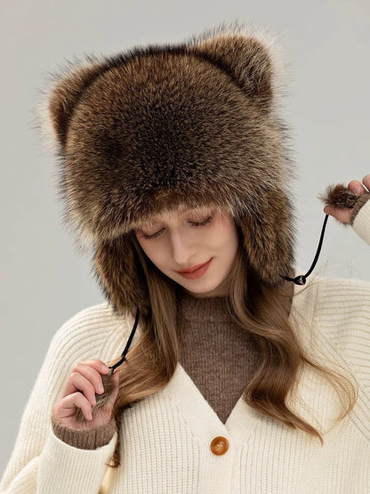Real Raccoon Fur Hat Manufacturer | Handmade & Adjustable | Wholesale Türkiye