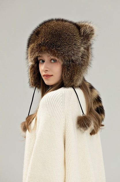 Real Raccoon Fur Hat Manufacturer | Handmade & Adjustable | Wholesale Türkiye