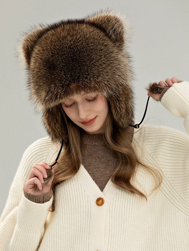 Real Raccoon Fur Hat Manufacturer | Handmade & Adjustable | Wholesale Türkiye