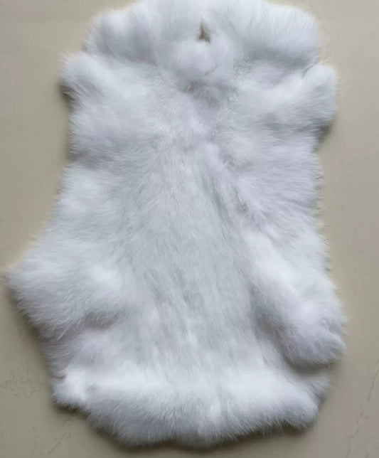 100% Undyed Natural Rabbit Fur | Authentic Tones: Snow White, Ash Grey & Golden Yellow | Black Rabbit Fur (Worldwide Shipping)