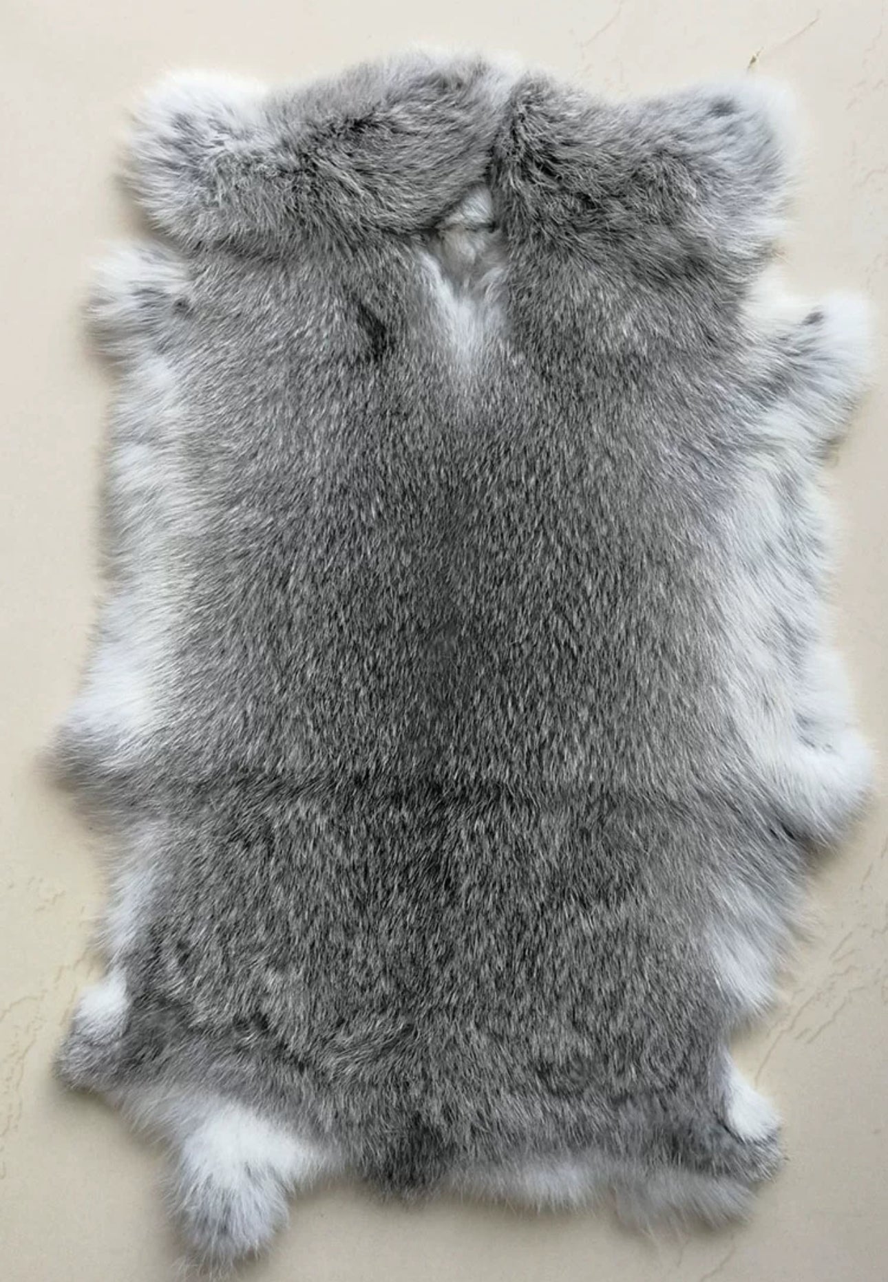100% Undyed Natural Rabbit Fur | Authentic Tones: Snow White, Ash Grey & Golden Yellow | Black Rabbit Fur (Worldwide Shipping)