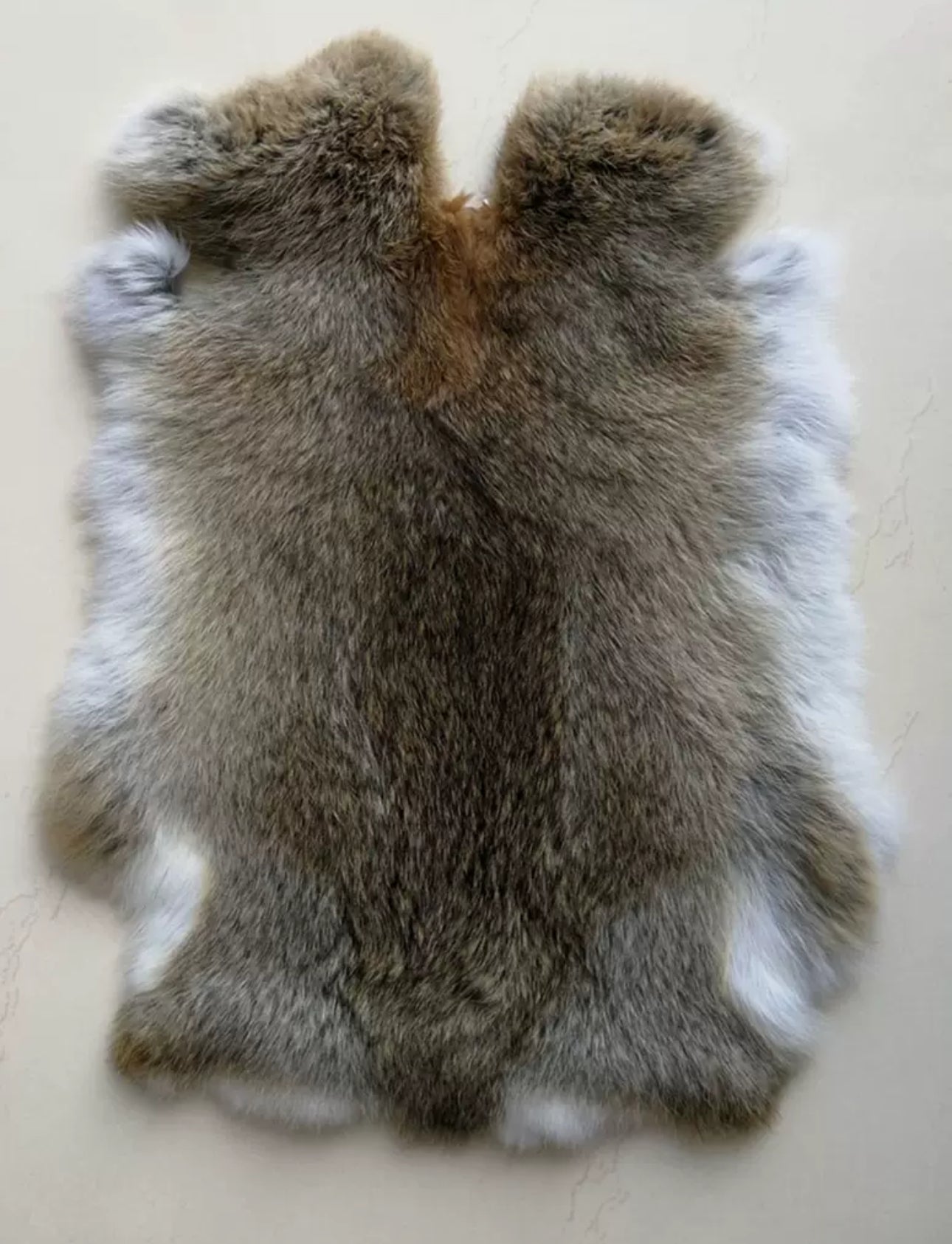 100% Undyed Natural Rabbit Fur | Authentic Tones: Snow White, Ash Grey & Golden Yellow | Black Rabbit Fur (Worldwide Shipping)