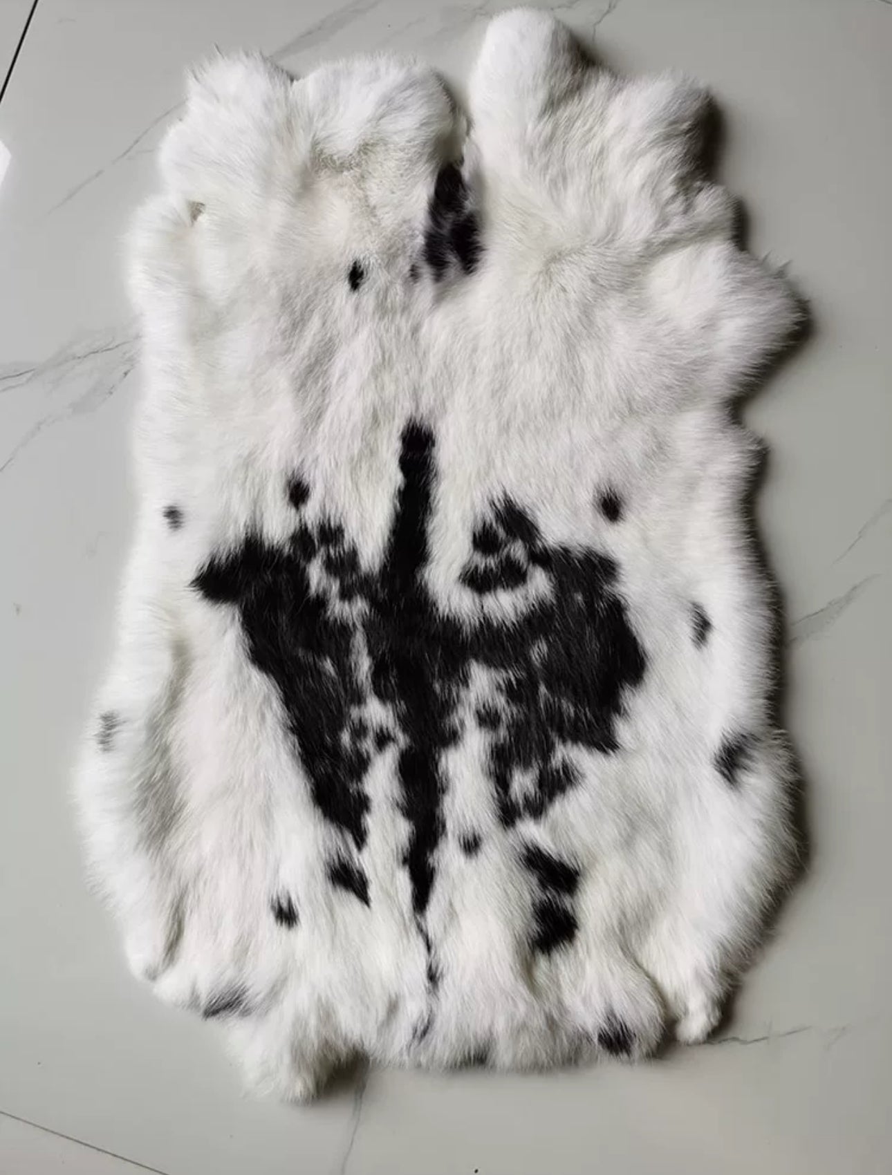 100% Undyed Natural Rabbit Fur | Authentic Tones: Snow White, Ash Grey & Golden Yellow | Black Rabbit Fur (Worldwide Shipping)
