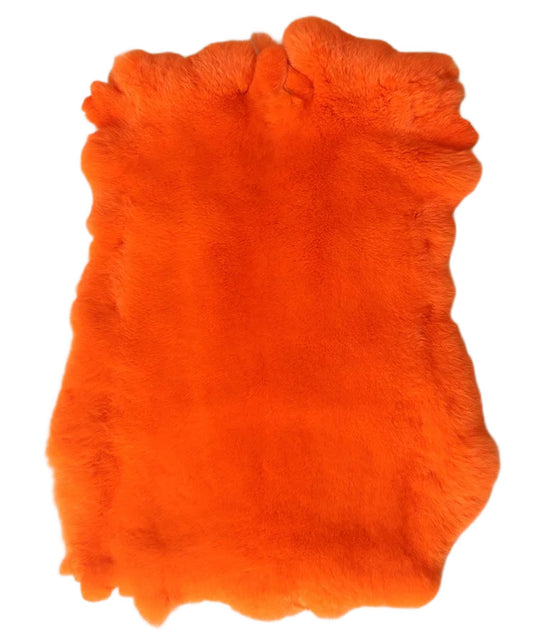 Orange Rex Rabbit Fur Pelt - 100% Genuine Rex Rabbit – Orange Rex Fur Pelt