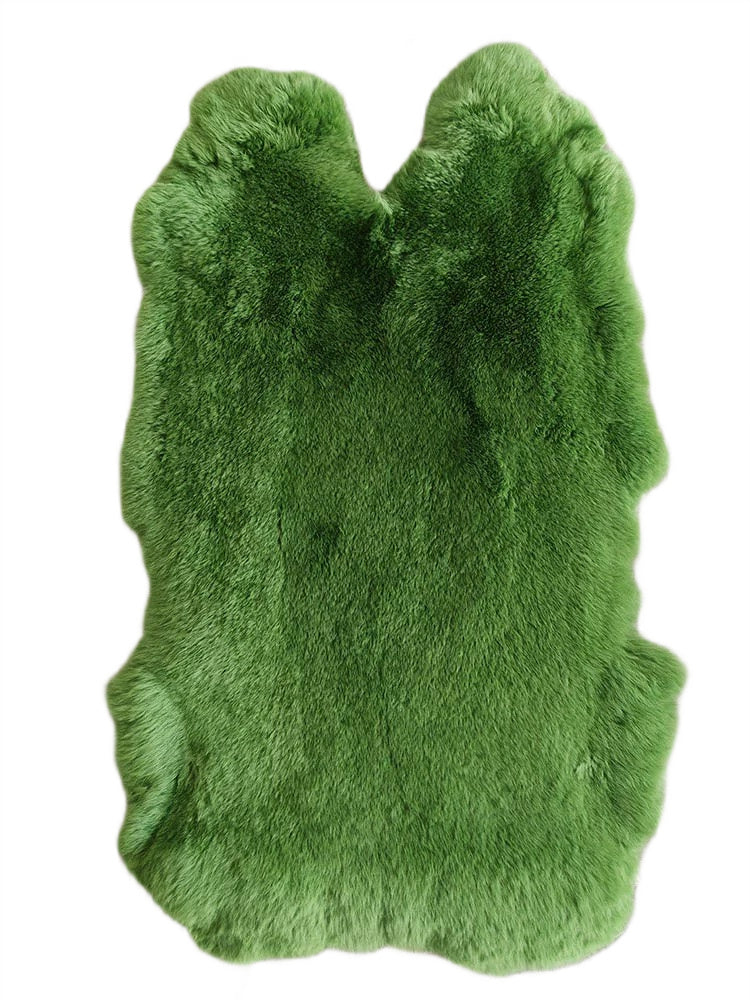 Real Green Rex Rabbit Fur Pelt – Genuine Green  Rex Fur