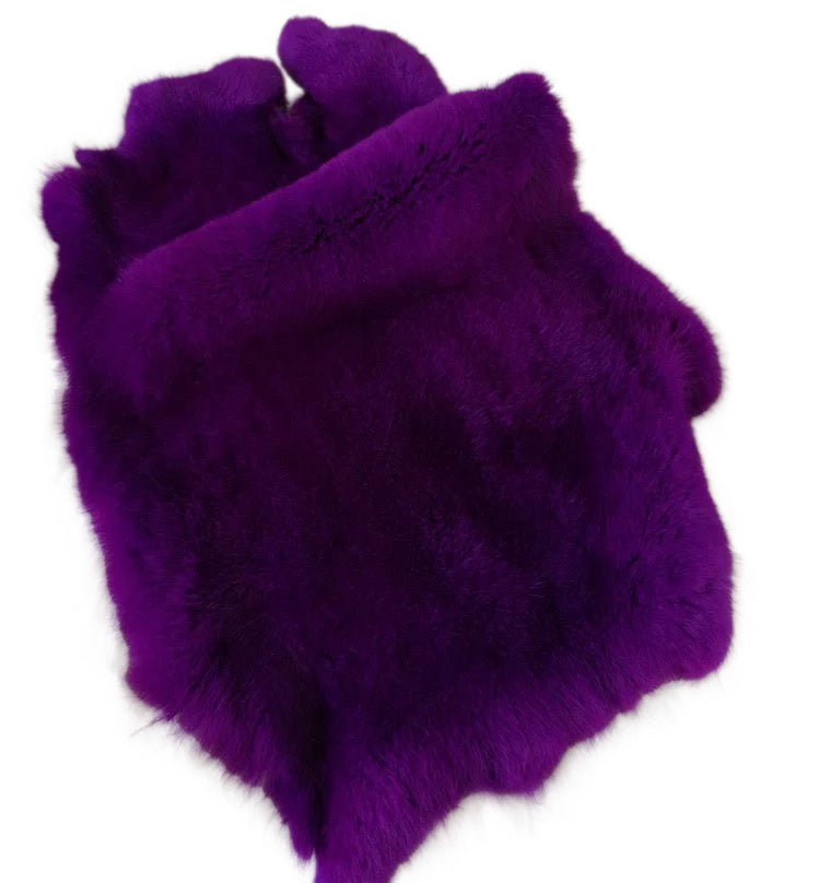 Purple Rex Rabbit Fur Pelt - 100% Genuine Rex Rabbit – Purple  Rex Fur Pelt