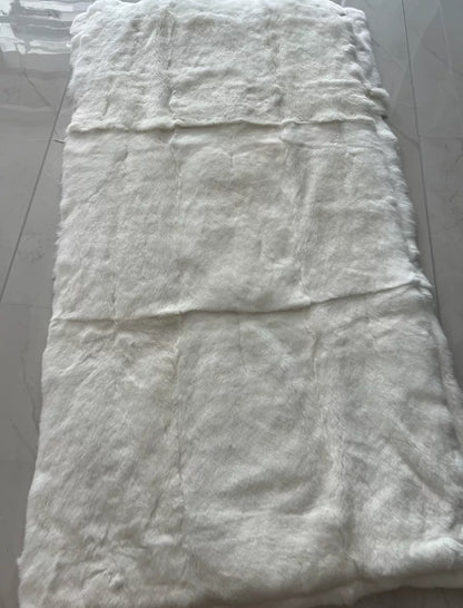 White Real Rex Rabbit Fur Plate