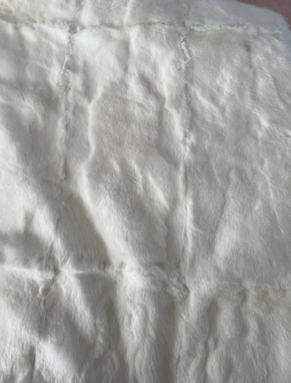 White Real Rex Rabbit Fur Plate