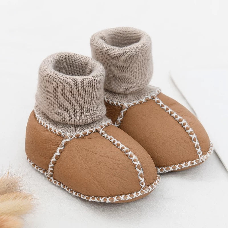 Soft Merino Lambskin Baby Booties | 100% Natural & Warm