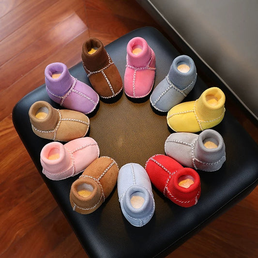 Merino Fur Baby Booties | Vegetable Tanned & Dyed