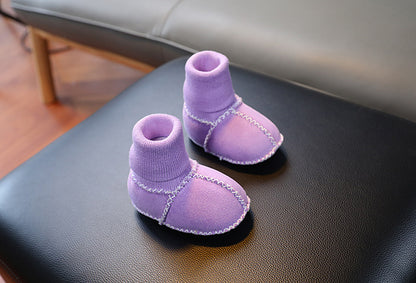 Merino Fur Baby Booties | Vegetable Tanned & Dyed