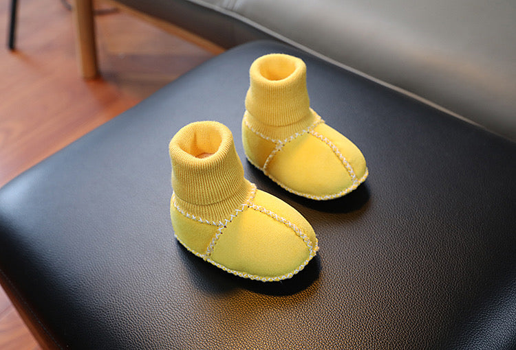 Merino Fur Baby Booties | Vegetable Tanned & Dyed