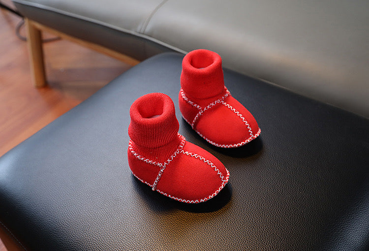 Merino Fur Baby Booties | Vegetable Tanned & Dyed