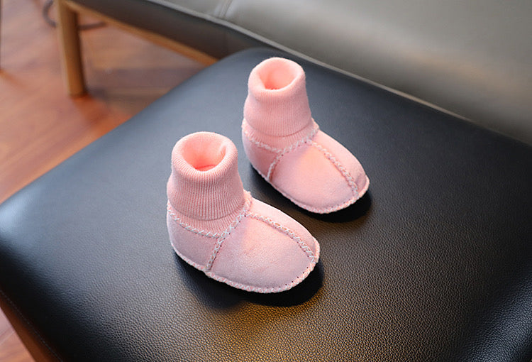 Merino Fur Baby Booties | Vegetable Tanned & Dyed