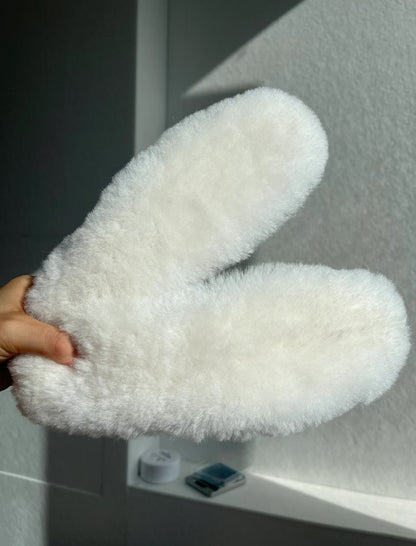 Genuine Lambskin Fur Insoles | 100% Natural Wool Shoe Inserts