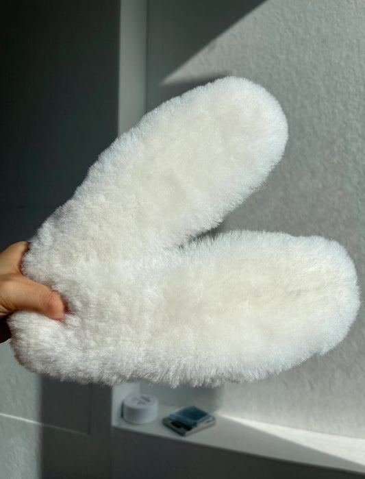 Genuine Lambskin Fur Insoles | 100% Natural Wool Shoe Inserts