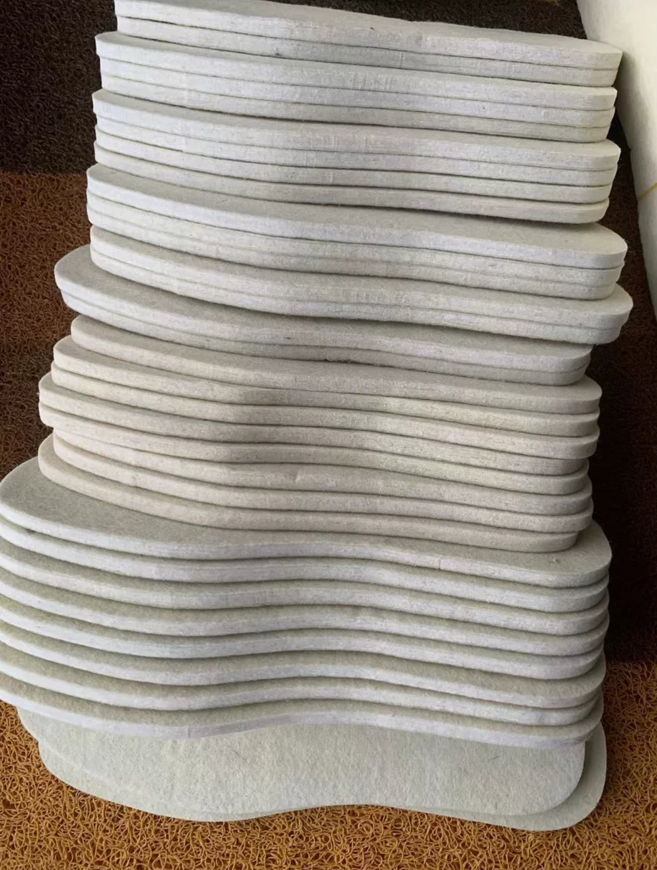 100% Natural Pure Wool Felt Insoles Eco-Friendly