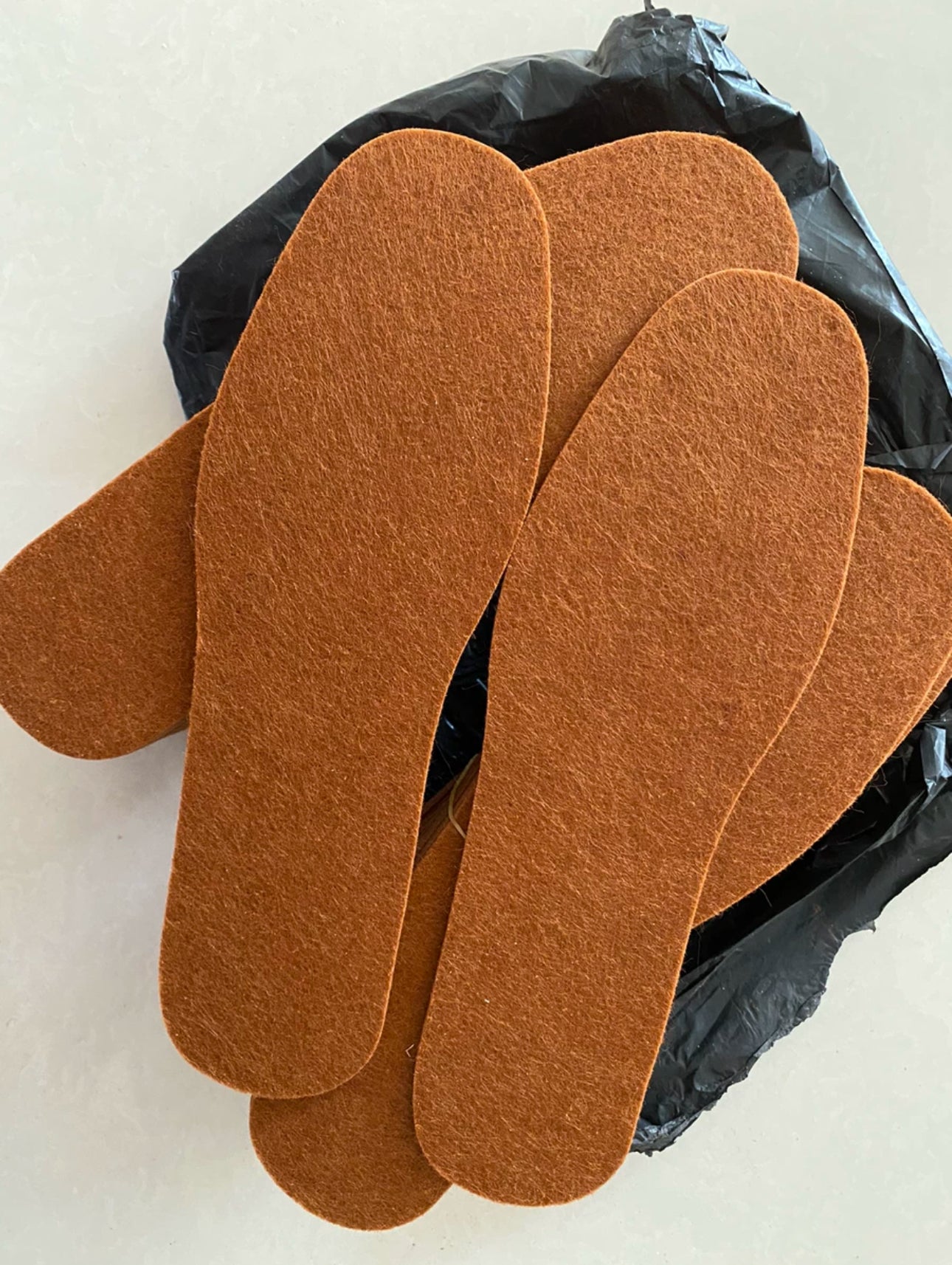 Natural Mongolian Goat Wool Felt Shoe Insoles Real Wool Felt