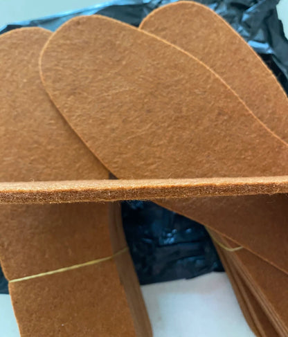 Natural Mongolian Goat Wool Felt Shoe Insoles Real Wool Felt
