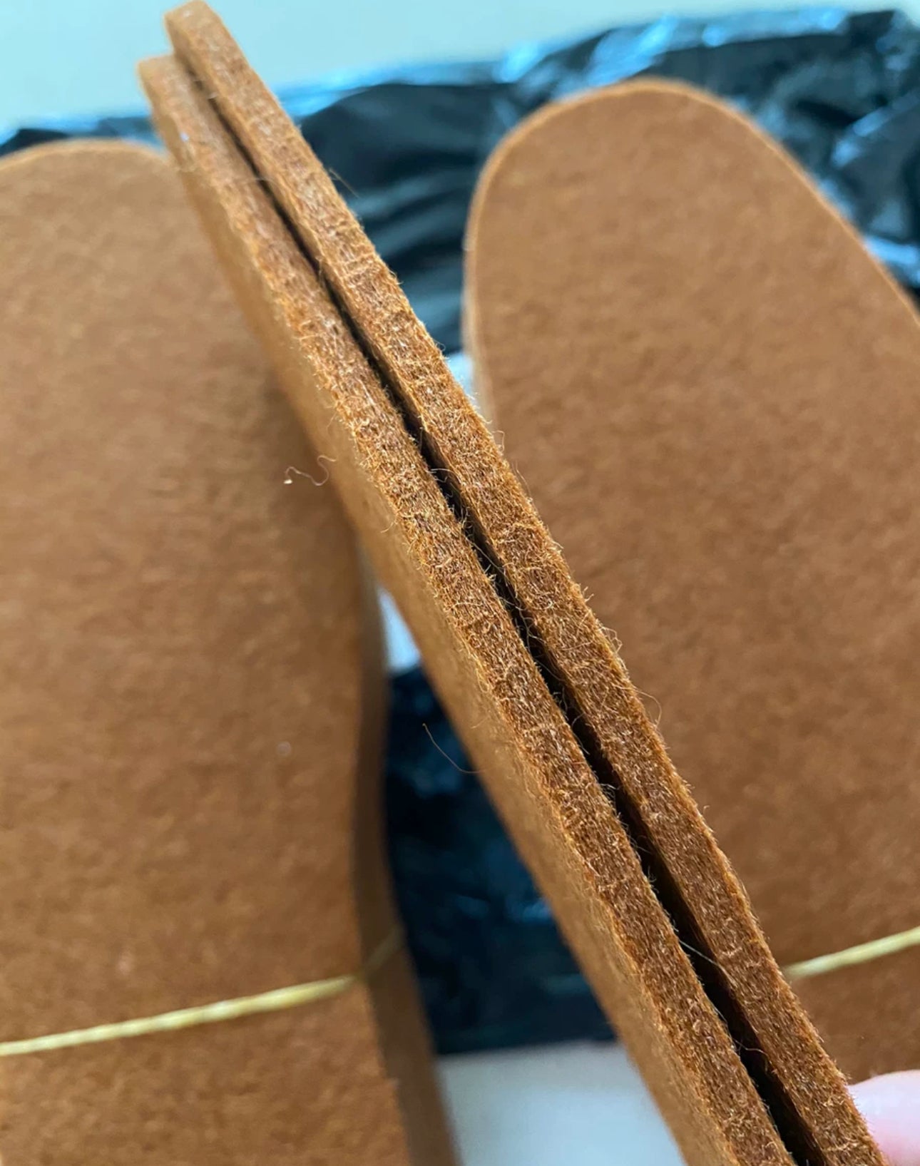 Natural Mongolian Goat Wool Felt Shoe Insoles Real Wool Felt