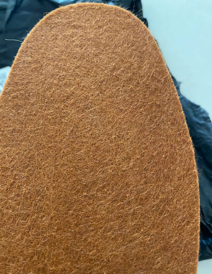 Natural Mongolian Goat Wool Felt Shoe Insoles Real Wool Felt