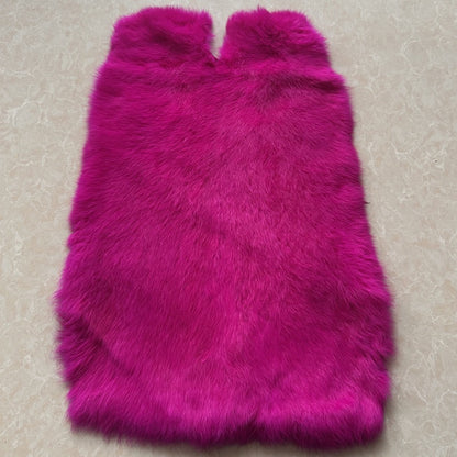 Real Rex Rabbit Fur Pelt – Tanned Rabbit Skin Hide, 28 Colors