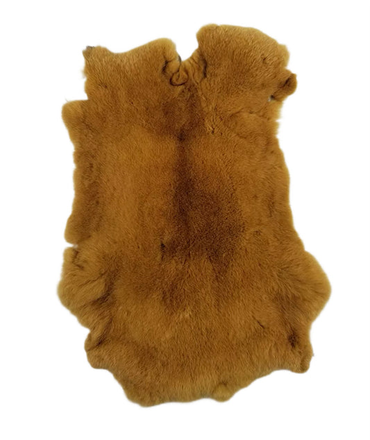 Caramel rex rabbit fur rich camel tone premium pelt - Turkish Leather Fur
