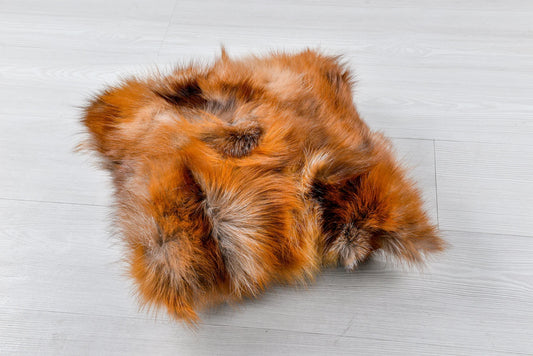 Luxury Genuine Red Fox Fur Pillow | Premium Home Decor
