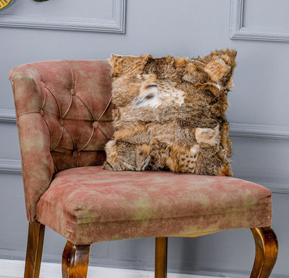 Bespoke Genuine Lynx Fur Pillow | Luxury Home Decor